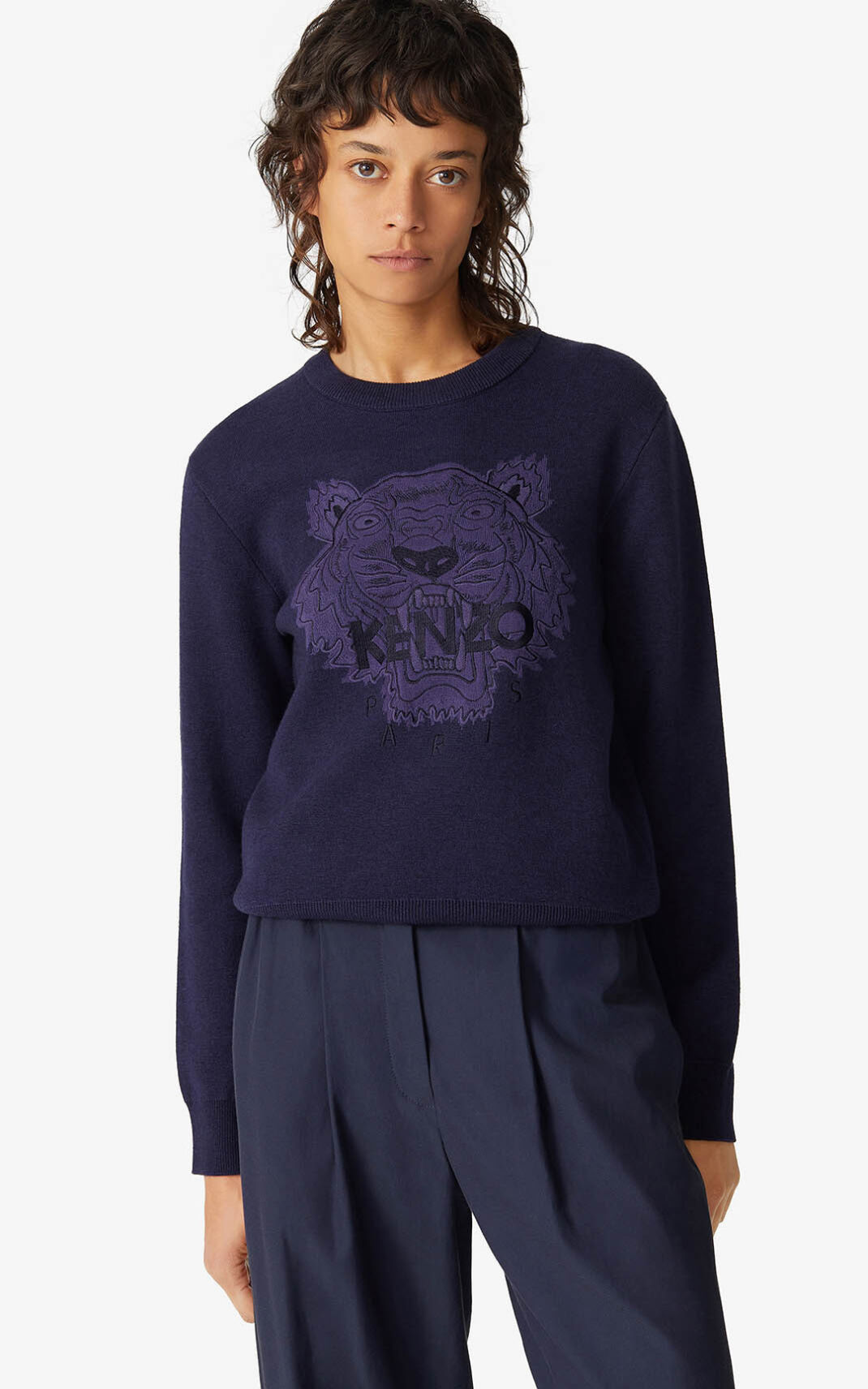 Kenzo Tiger Jerseys Mujer Azul Marino Azules | 3678094-XM